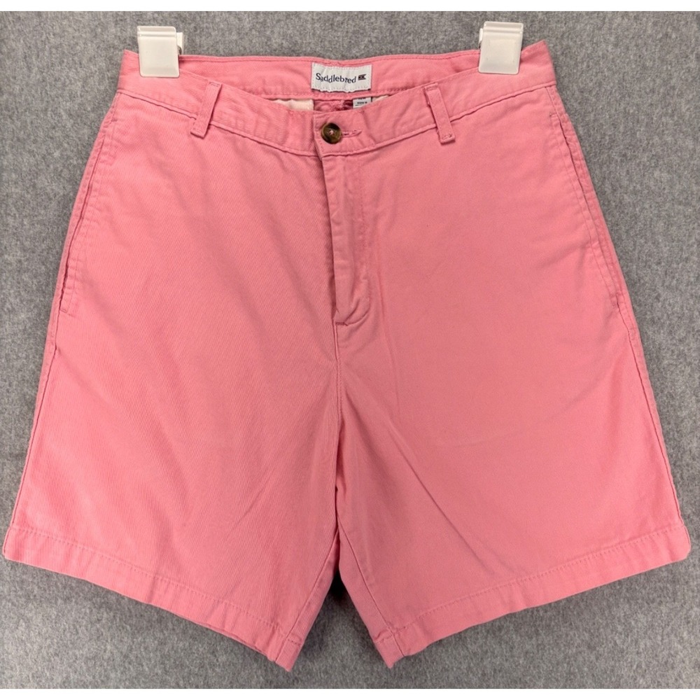 SaddleBred 32W Pink Chino Shorts‎ Mens Flat Front Preppy Golf Summer